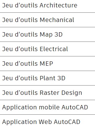 AutoCAD (Architecture, MEP, Plant 3D, P&ID, Structural Detailing) Autodesk (MEP, Structure).